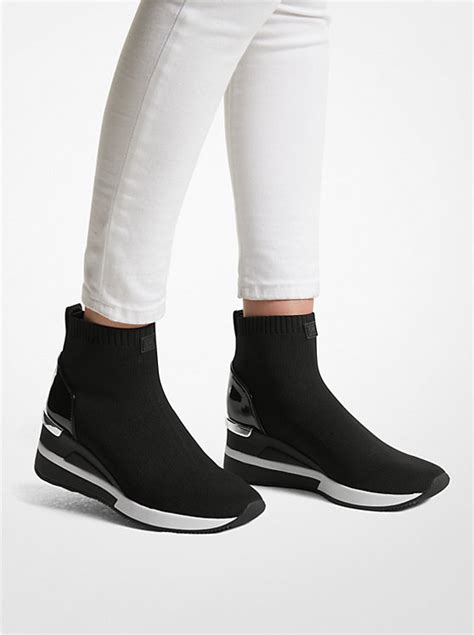 michael kors skyler stretch knit sock sneaker|skyler wedge bootie socks.